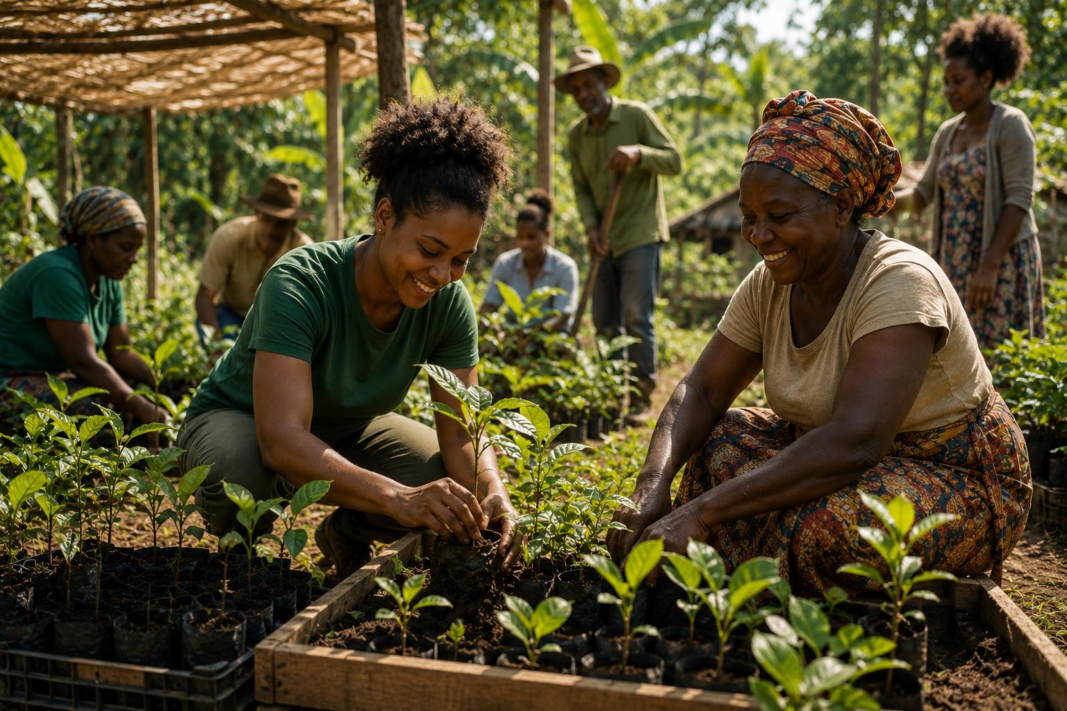 Vivero agroforestal en alianza con la Comunidad Quilombola Córrego do Macuco - GeoPlantio